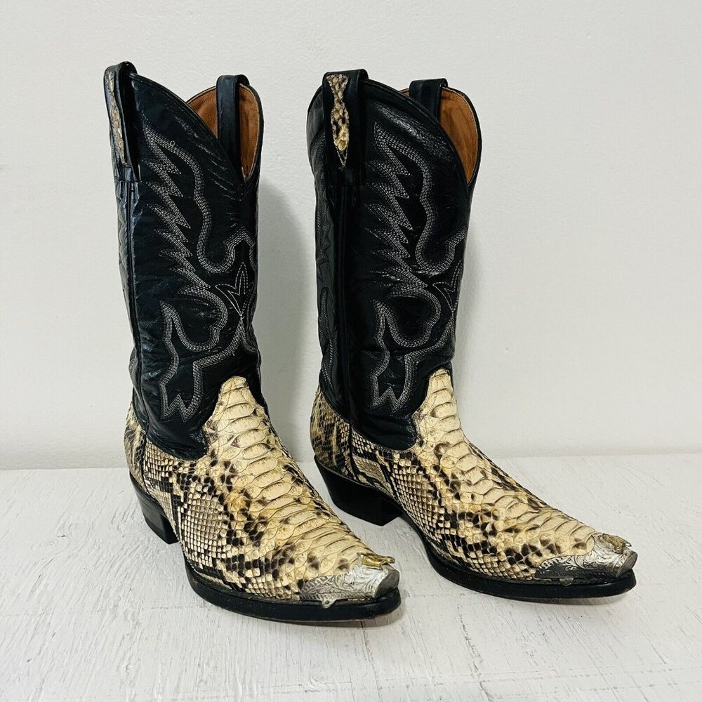 Dos De Oro Boots Python Two Tone J-Toe Casual Wes… - image 2